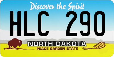 ND license plate HLC290