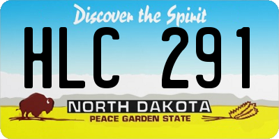 ND license plate HLC291