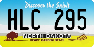 ND license plate HLC295