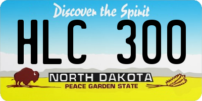 ND license plate HLC300