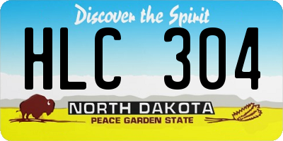 ND license plate HLC304