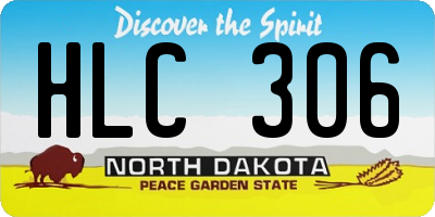 ND license plate HLC306