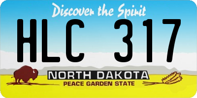 ND license plate HLC317