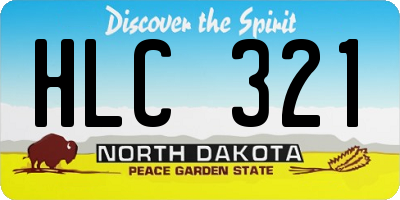 ND license plate HLC321
