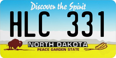 ND license plate HLC331