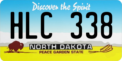 ND license plate HLC338