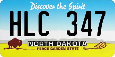 ND license plate HLC347