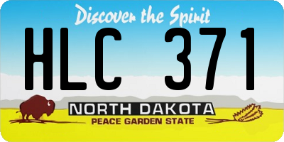 ND license plate HLC371