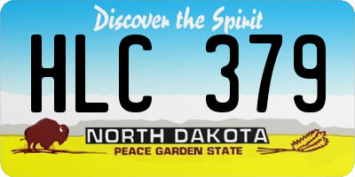 ND license plate HLC379