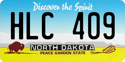ND license plate HLC409