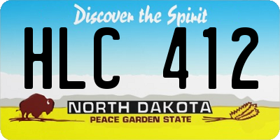 ND license plate HLC412