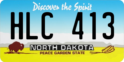 ND license plate HLC413