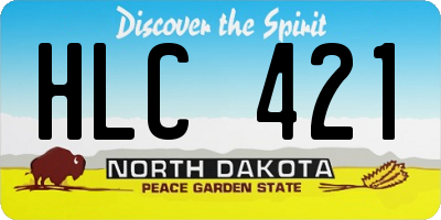 ND license plate HLC421