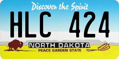 ND license plate HLC424