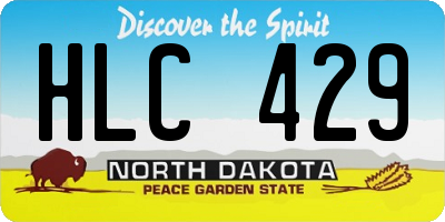 ND license plate HLC429