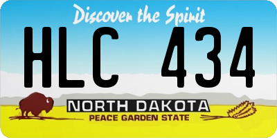 ND license plate HLC434