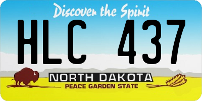 ND license plate HLC437