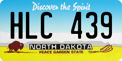 ND license plate HLC439