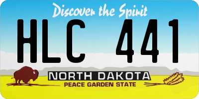 ND license plate HLC441