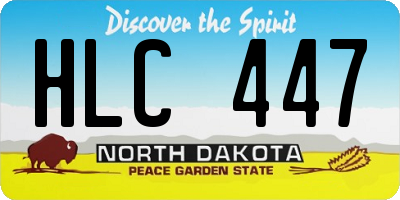 ND license plate HLC447
