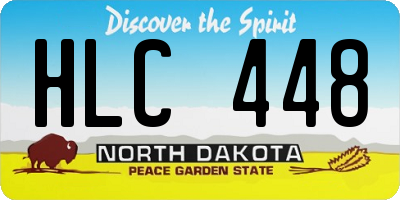 ND license plate HLC448