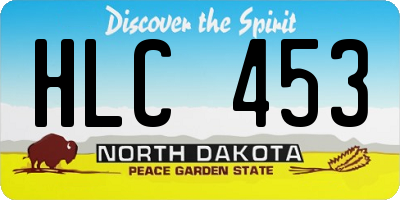 ND license plate HLC453