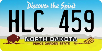ND license plate HLC459