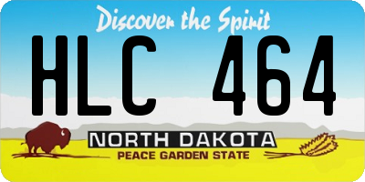 ND license plate HLC464