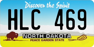ND license plate HLC469