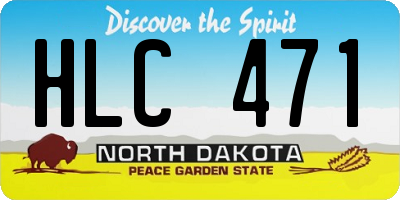 ND license plate HLC471
