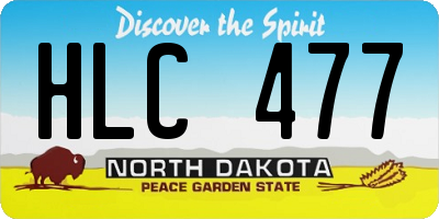 ND license plate HLC477