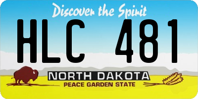 ND license plate HLC481