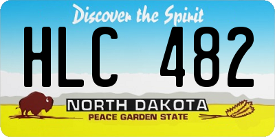 ND license plate HLC482
