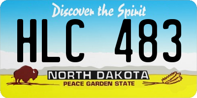 ND license plate HLC483