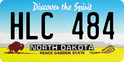 ND license plate HLC484