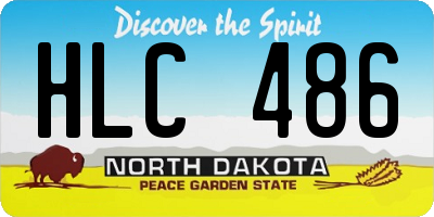 ND license plate HLC486