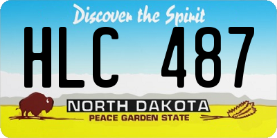 ND license plate HLC487