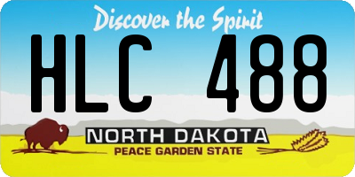 ND license plate HLC488