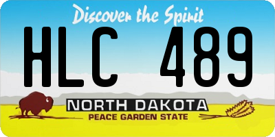 ND license plate HLC489