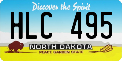 ND license plate HLC495