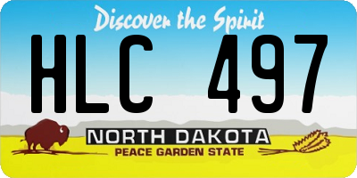 ND license plate HLC497