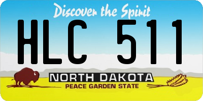 ND license plate HLC511