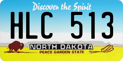 ND license plate HLC513