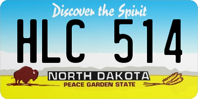 ND license plate HLC514