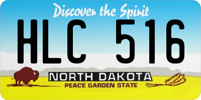 ND license plate HLC516