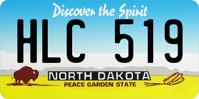 ND license plate HLC519