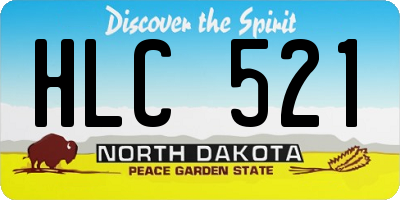 ND license plate HLC521