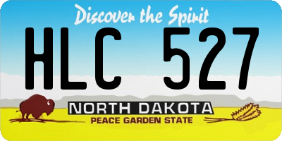 ND license plate HLC527