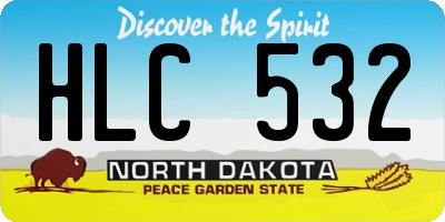 ND license plate HLC532