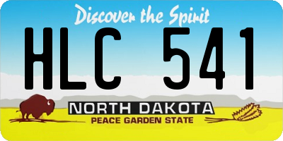ND license plate HLC541